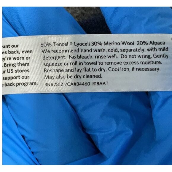 Eileen Fisher Sweater Women Large Navy Striped Pullover Beach Nights Wool Blend - Picture 6 of 8